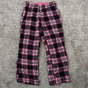 Xhilaration Pink and Black Plaid Kids Pajama Bottoms